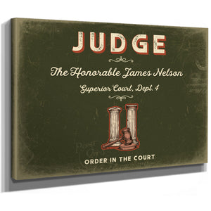 Personalized Judge Sign, Order in the Court, Olive & Brick, image 8