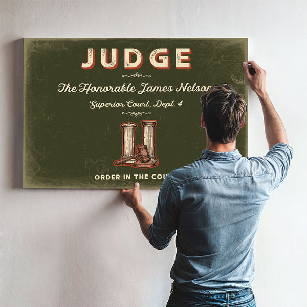 Personalized Judge Sign, Order in the Court, Olive & Brick, image 9