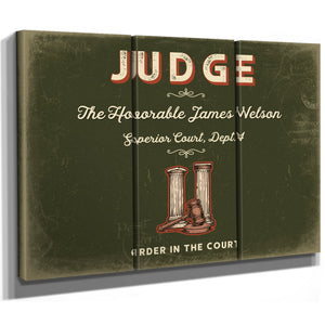 Personalized Judge Sign, Order in the Court, Olive & Brick, image 14