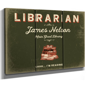 Personalized Librarian Sign, Shhh... I'm Reading, Olive & Brick, image 14