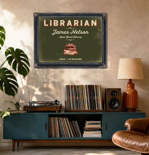 Personalized Librarian Sign, Shhh... I'm Reading, Olive & Brick, image 20