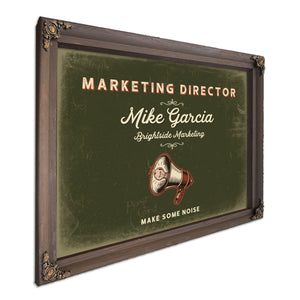 Personalized Marketing Director Sign, Make Some Noise, Olive & Brick, image 7