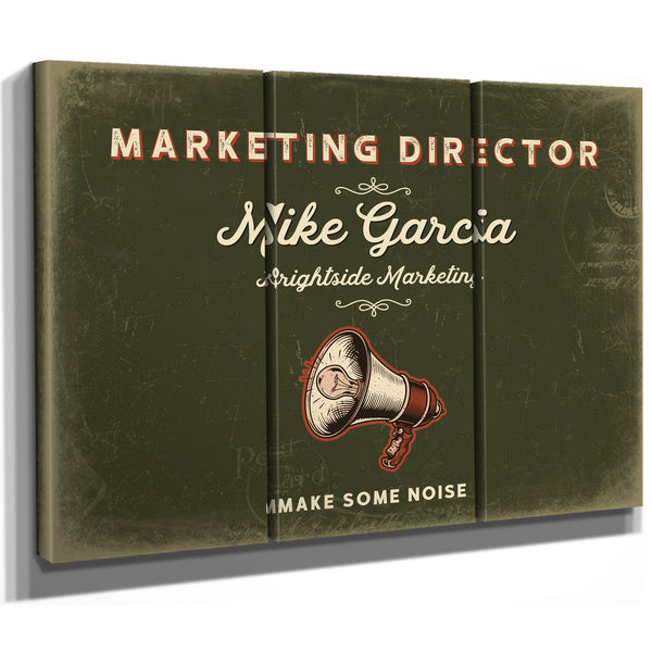 Personalized Marketing Director Sign, Make Some Noise, Olive & Brick, image 14