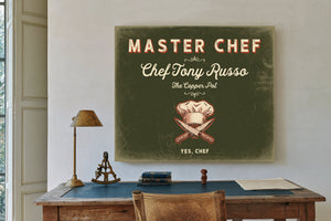 Personalized Master Chef Sign, Yes, Chef, Olive & Brick, image 2