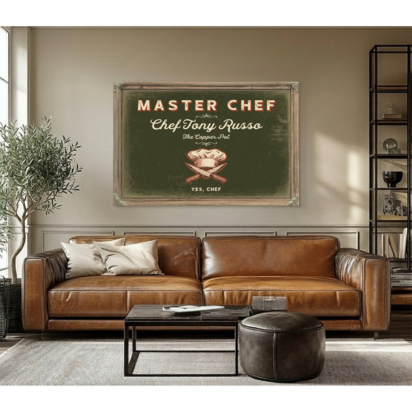 Personalized Master Chef Sign, Yes, Chef, Olive & Brick, image 3