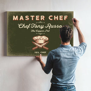 Personalized Master Chef Sign, Yes, Chef, Olive & Brick, image 9