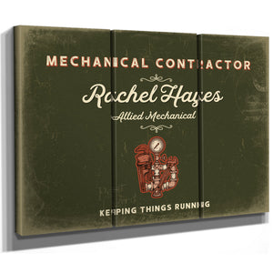 Personalized Mechanical Contractor Sign, Keeping Things Running, Olive & Brick, image 14