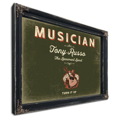 Personalized Musician Sign, Turn It Up, Olive & Brick, image 1