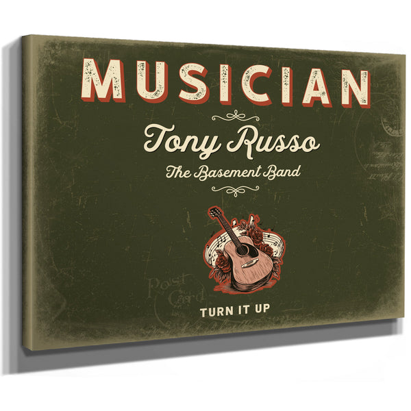Personalized Musician Sign, Turn It Up, Olive & Brick, image 8