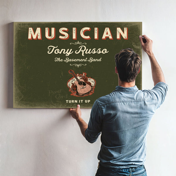 Personalized Musician Sign, Turn It Up, Olive & Brick, image 9
