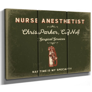 Personalized Nurse Anesthetist Sign, Nap Time Is My Specialty, Olive & Brick, image 14