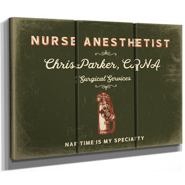 Personalized Nurse Anesthetist Sign, Nap Time Is My Specialty, Olive & Brick, image 14