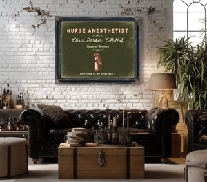 Personalized Nurse Anesthetist Sign, Nap Time Is My Specialty, Olive & Brick, image 18