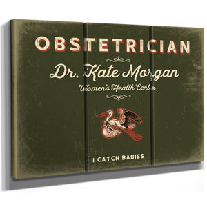 Personalized Obstetrician Sign, I Catch Babies, Olive & Brick, image 14