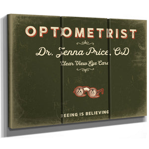 Personalized Optometrist Sign, Seeing Is Believing, Olive & Brick, image 14