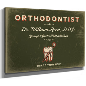 Personalized Orthodontist Sign, Brace Yourself, Olive & Brick, image 8
