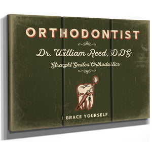 Personalized Orthodontist Sign, Brace Yourself, Olive & Brick, image 14