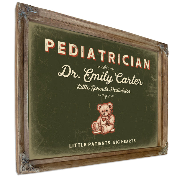 Personalized Pediatrician Sign, Little Patients, Big Hearts, Olive & Brick, image 6