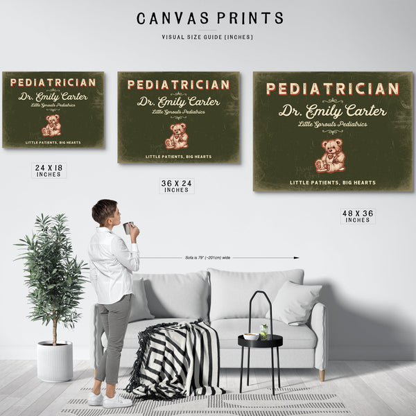 Personalized Pediatrician Sign, Little Patients, Big Hearts, Olive & Brick, image 10