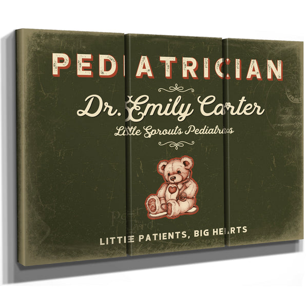 Personalized Pediatrician Sign, Little Patients, Big Hearts, Olive & Brick, image 14