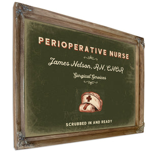 Personalized Perioperative Nurse Sign, Scrubbed In and Ready, Olive & Brick, image 6