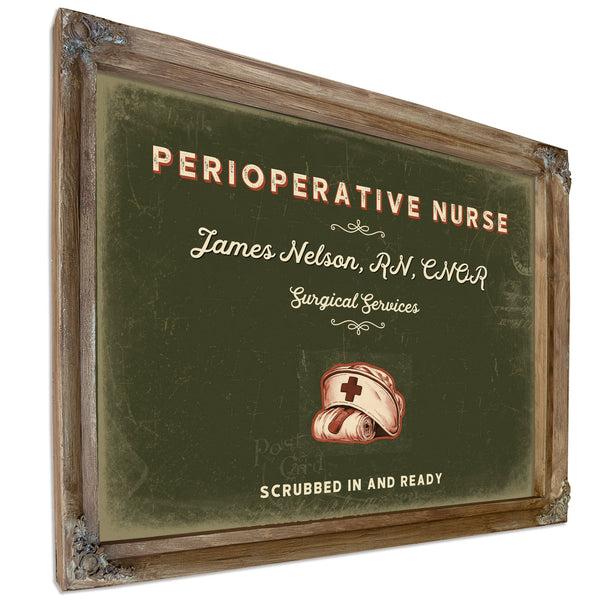 Personalized Perioperative Nurse Sign, Scrubbed In and Ready, Olive & Brick, image 6