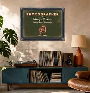 Personalized Photographer Sign, Say Cheese, Olive & Brick, image 20