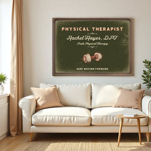 Personalized Physical Therapist Sign, Keep Moving Forward, Olive & Brick, image 5