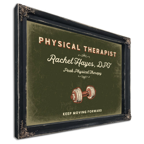 Personalized Physical Therapist Sign, Keep Moving Forward, Olive & Brick, image 1