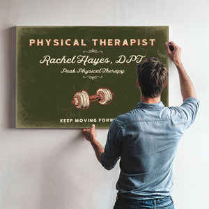 Personalized Physical Therapist Sign, Keep Moving Forward, Olive & Brick, image 9