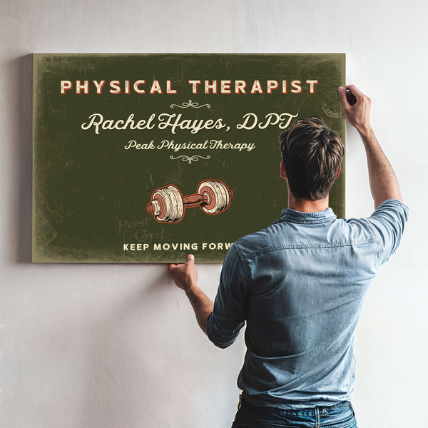 Personalized Physical Therapist Sign, Keep Moving Forward, Olive & Brick, image 9