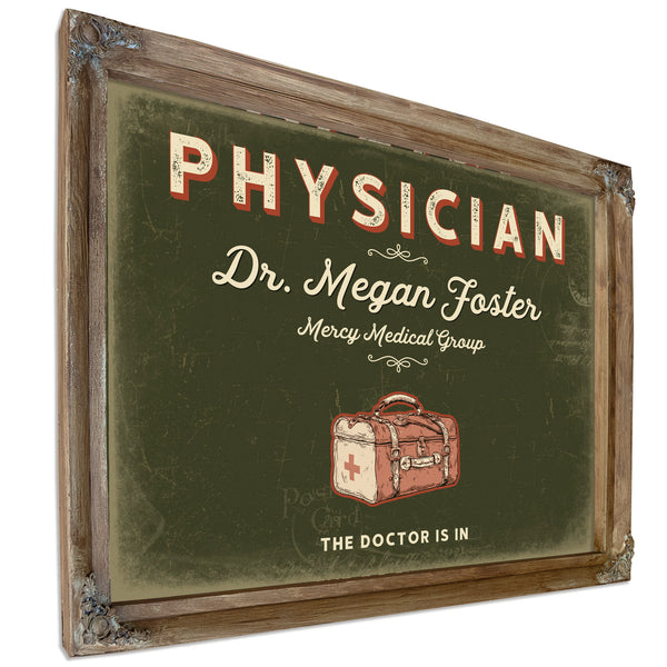 Personalized Physician Sign, The Doctor Is In, Olive & Brick, image 6