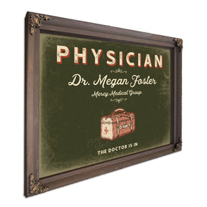 Personalized Physician Sign, The Doctor Is In, Olive & Brick, image 7