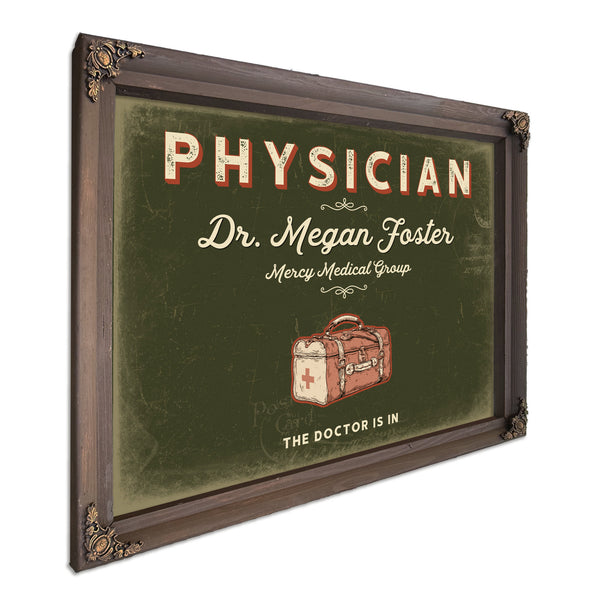 Personalized Physician Sign, The Doctor Is In, Olive & Brick, image 7