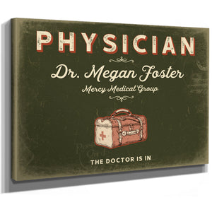 Personalized Physician Sign, The Doctor Is In, Olive & Brick, image 8