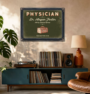 Personalized Physician Sign, The Doctor Is In, Olive & Brick, image 20