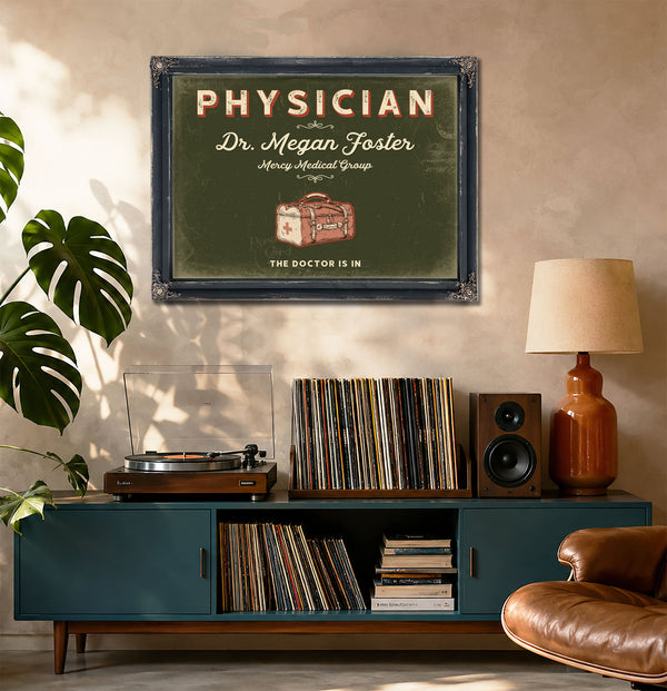 Personalized Physician Sign, The Doctor Is In, Olive & Brick, image 20