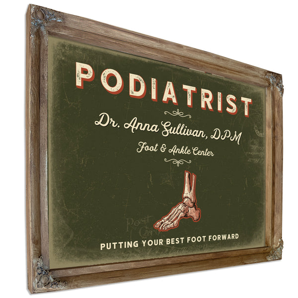 Personalized Podiatrist Sign, Putting Your Best Foot Forward, Olive & Brick, image 6