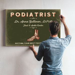 Personalized Podiatrist Sign, Putting Your Best Foot Forward, Olive & Brick, image 9