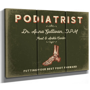 Personalized Podiatrist Sign, Putting Your Best Foot Forward, Olive & Brick, image 14