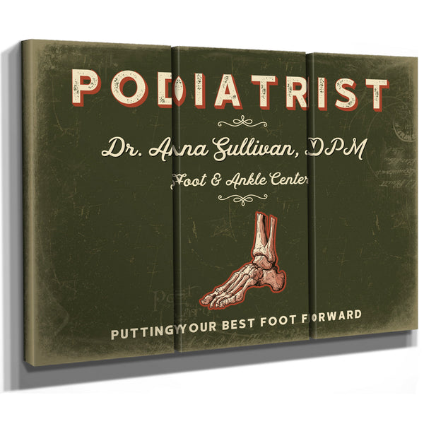Personalized Podiatrist Sign, Putting Your Best Foot Forward, Olive & Brick, image 14