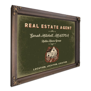 Personalized Real Estate Agent Sign, Location, Location, Location, Olive & Brick, image 7