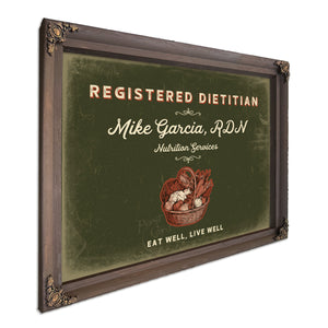 Personalized Registered Dietitian Sign, Eat Well, Live Well, Olive & Brick, image 7