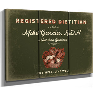 Personalized Registered Dietitian Sign, Eat Well, Live Well, Olive & Brick, image 14