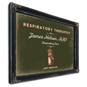 Personalized Respiratory Therapist Sign, Just Breathe, Olive & Brick, image 1