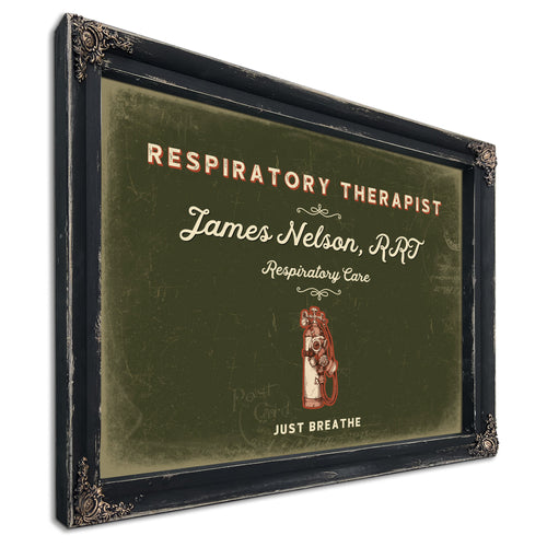Personalized Respiratory Therapist Sign, Just Breathe, Olive & Brick, image 1