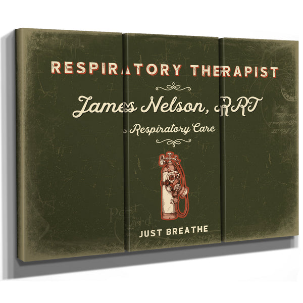 Personalized Respiratory Therapist Sign, Just Breathe, Olive & Brick, image 14