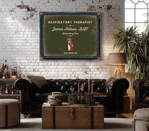 Personalized Respiratory Therapist Sign, Just Breathe, Olive & Brick, image 18