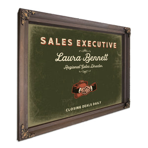 Personalized Sales Executive Sign, Closing Deals Daily, Olive & Brick, image 7