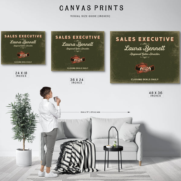 Personalized Sales Executive Sign, Closing Deals Daily, Olive & Brick, image 10